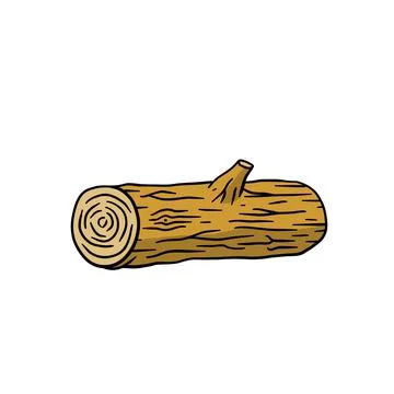Vector Brown log. Building wood material. Ilustración de archivo