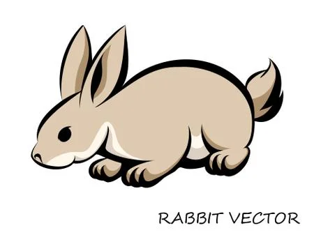 Vector of a brown rabbit eps 10. Stock Illustration
