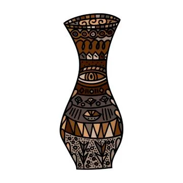 Vector brown Vase Stock Illustration