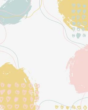 Vector Brush Collage Painted Background. Cover for Business, Beauty and Fashion Stock Illustration