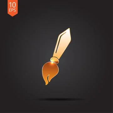 Vector brush icon. Eps10 Stock Illustration