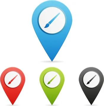 Vector brush pointers Stock Illustration