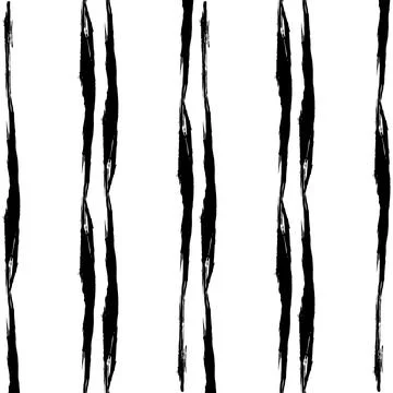 Vector Brush Seamless Pattern Grange Minimalist Geometric Design in Black Color Stock Illustration