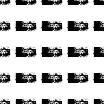 Vector Brush Seamless Pattern Grange Minimalist Geometric Design in Black Color イラスト素材