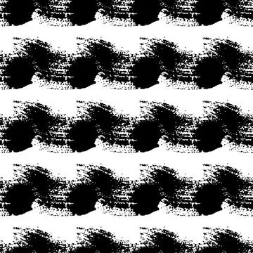 Vector Brush Seamless Pattern Grange Minimalist Geometric Design in Black Color Stock Illustration