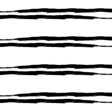 Vector Brush Seamless Pattern Grange Minimalist Geometric Design in Black Color Illustrazione stock