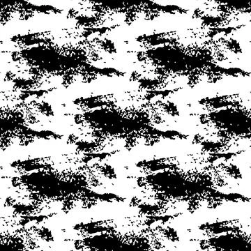 Vector Brush Seamless Pattern Grange Minimalist Geometric Design in Black Color Illustrazione stock