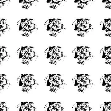 Vector Brush Seamless Pattern Grange Minimalist Geometric Design in Black Color Stock Illustration