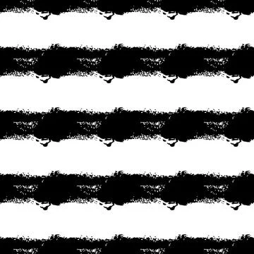 Vector Brush Seamless Pattern Grange Minimalist Geometric Design in Black Color Illustrazione stock