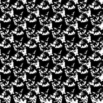 Vector Brush Seamless Pattern Grange Minimalist Geometric Design in Black Color Stock Illustration