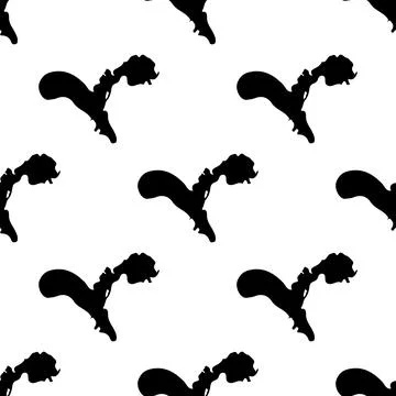 Vector Brush Seamless Pattern Grange Minimalist Geometric Design in Black Color Stock Illustration