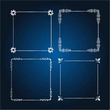 Vector brush set with modern and classic patterns, floral motifs to create bo Stock Illustration