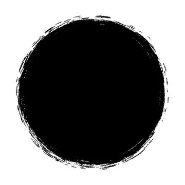 Vector brush stroke circle grunge background Stock Illustration