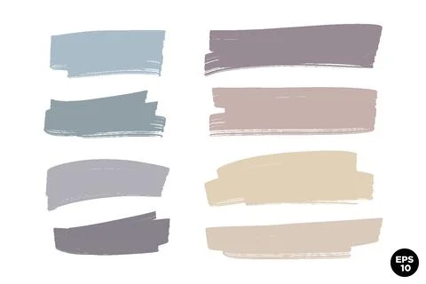 Vector brush stroke set. Pastel collor artistic small artistic backdrops co.. Stock Illustration