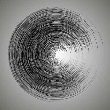 Vector. Brush strokes in a circle. Hand drawn. Stain, blot. Circumference. Fo Stock Illustration