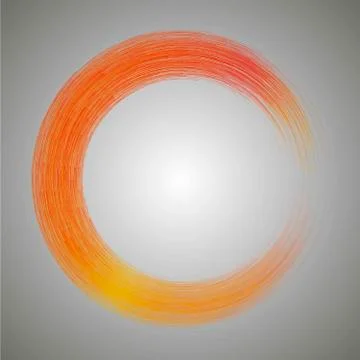 Vector. Brush strokes in a circle. Hand drawn. Stain, blot. Circumference. Fo 스톡 일러스트