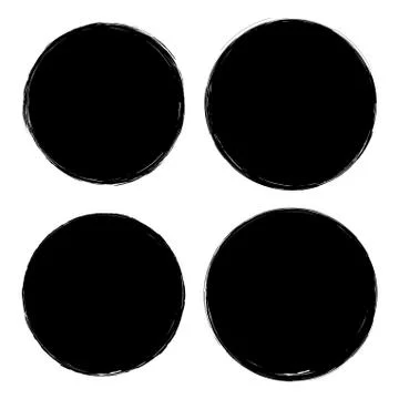 Vector brush strokes circles grunge backgrounds Stock Illustration