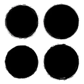 Vector brush strokes circles grunge backgrounds Stock Illustration