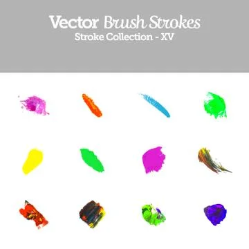 Vector brush strokes collection eps10 ready file Illustrazione stock