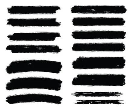 Vector brush strokes for grunge backgrounds Stock Illustration