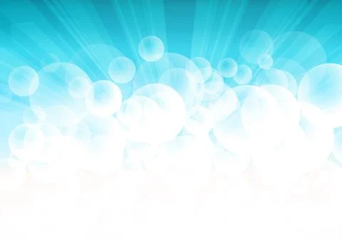 Vector : Bubble with blue sky background Stock Illustration