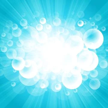 Vector : Bubble with blue sky background Stock Illustration