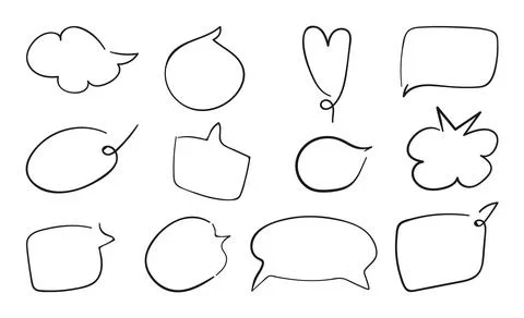 Vector bubble for dialogue, correspondence, chat, communication, comment. Col Stock Illustration