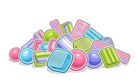 Vector Bubble Gum Pile 스톡 일러스트