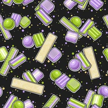 Vector Bubble Gum seamless pattern 스톡 일러스트