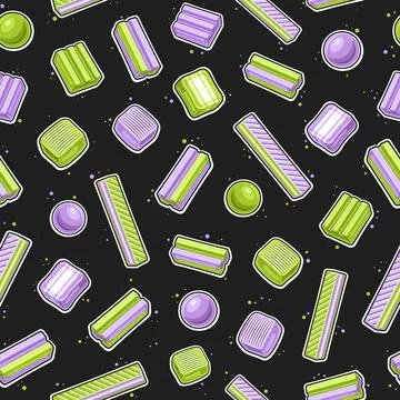 Vector Bubble Gum seamless pattern イラスト素材