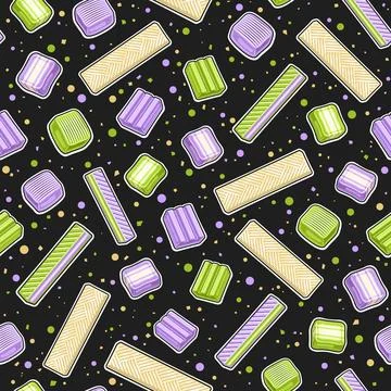 Vector Bubble Gum seamless pattern Illustrazione stock