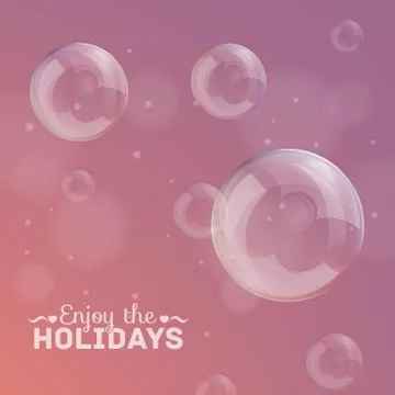 Vector bubbles on a colorful background Stock Illustration