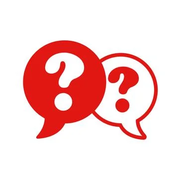 Vector bubbles with question mark. Question icons isolated on white. Stock Illustration