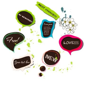 Vector bubbles for speech Stock Illustration