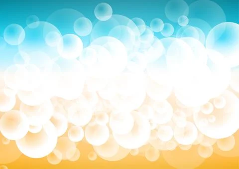 Vector : Bubbles with yellow and blue summer background Illustrazione stock