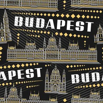 Vector Budapest Seamless Pattern Stock Illustration