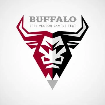 Vector buffalo head logo Stock-Illustration