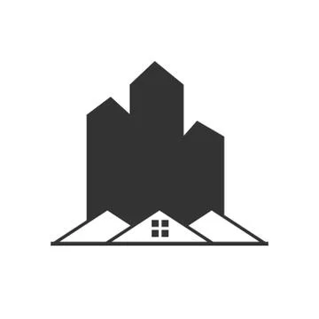 Vector building icon - illustration construction flat icon - icon logo constr Stock Illustration