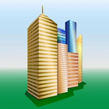 Vector buildings. Cityscape. Illustrazione stock
