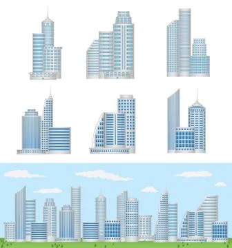 Vector Buildings 스톡 일러스트