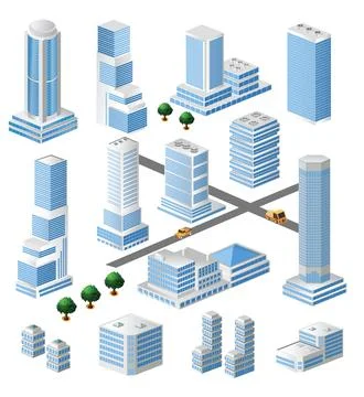 Vector buildings Stock Illustration