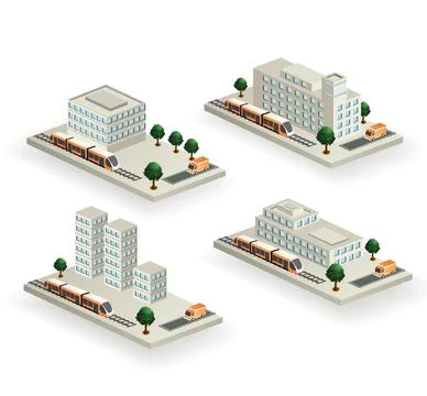 Vector buildings Stock Illustration