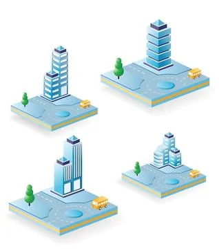 Vector buildings Stock Illustration