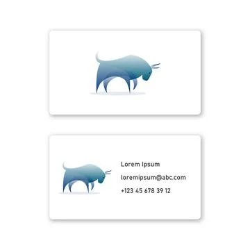 Vector bull in gradient style . Editable illustration Stock Illustration