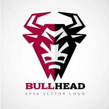 Vector bull head logo Illustrazione stock