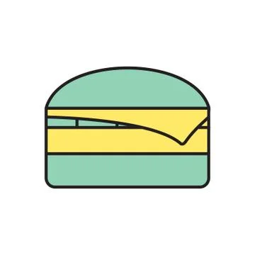 Vector burger icon. Eps10 Stock Illustration