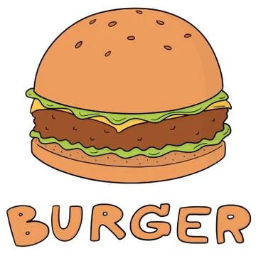 Vector of burger Stock Illustration