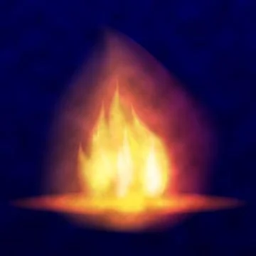 Vector burning bonfire. Hot flickering flame with sparks. Tongues of flame Stock Illustration