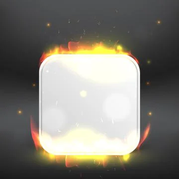 Vector burning icon. Modern design template. Illustrazione stock