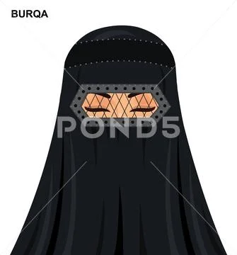 Vector burqa style, beautiful arabic muslim woman in burqa ...